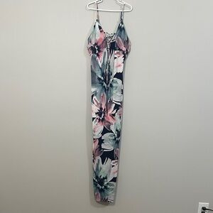 Trac White and Blue Lace-Up Dress